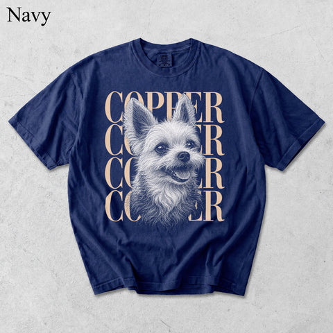 Comfort Colors Custom Pet Photo With Name II Vintage Shirt
