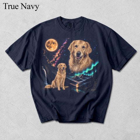 Comfort Colors Custom Pet Photo Aurora Moon Vintage Shirt