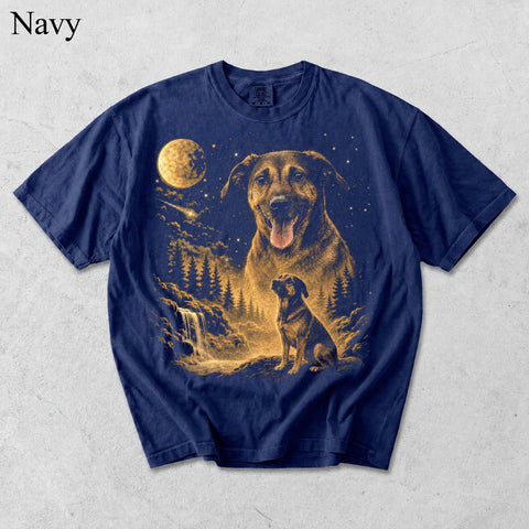 Comfort Colors Custom Pet Photo Howling to The Moon II Vintage Shirt