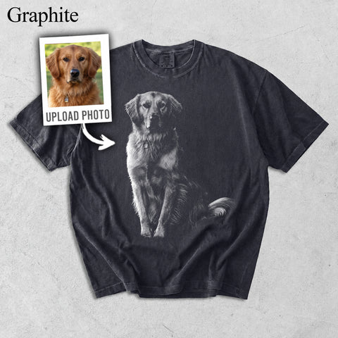Comfort Colors Custom Pet Photo Vintage Portrait Shirt