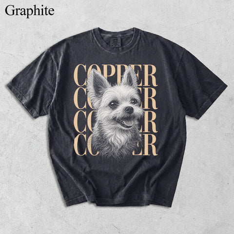 Comfort Colors Custom Pet Photo With Name II Vintage Shirt