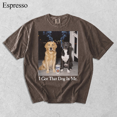 Comfort Colors I Got That Dog In Me Custom Two Pet Portrait Shirt