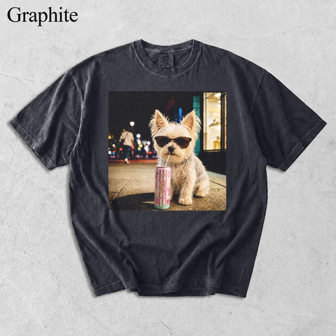 Comfort Colors Custom Pet Drinking Portrait II Shirt
