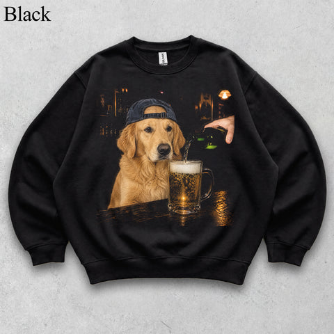 Comfort Colors Custom Pet Photo Drinking Beer Vintage Shirt