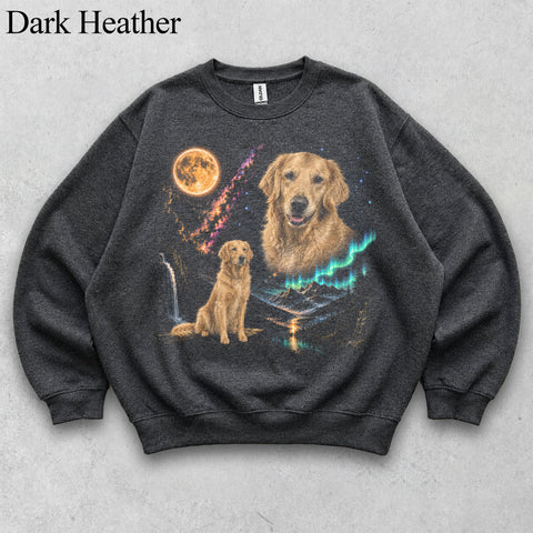 Comfort Colors Custom Pet Photo Aurora Moon Vintage Shirt