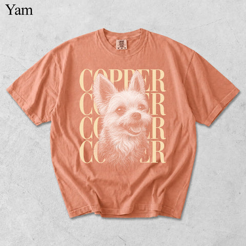 Comfort Colors Custom Pet Photo With Name II Vintage Shirt