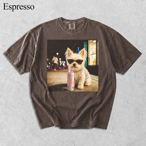 Comfort Colors Custom Pet Drinking Portrait II Shirt