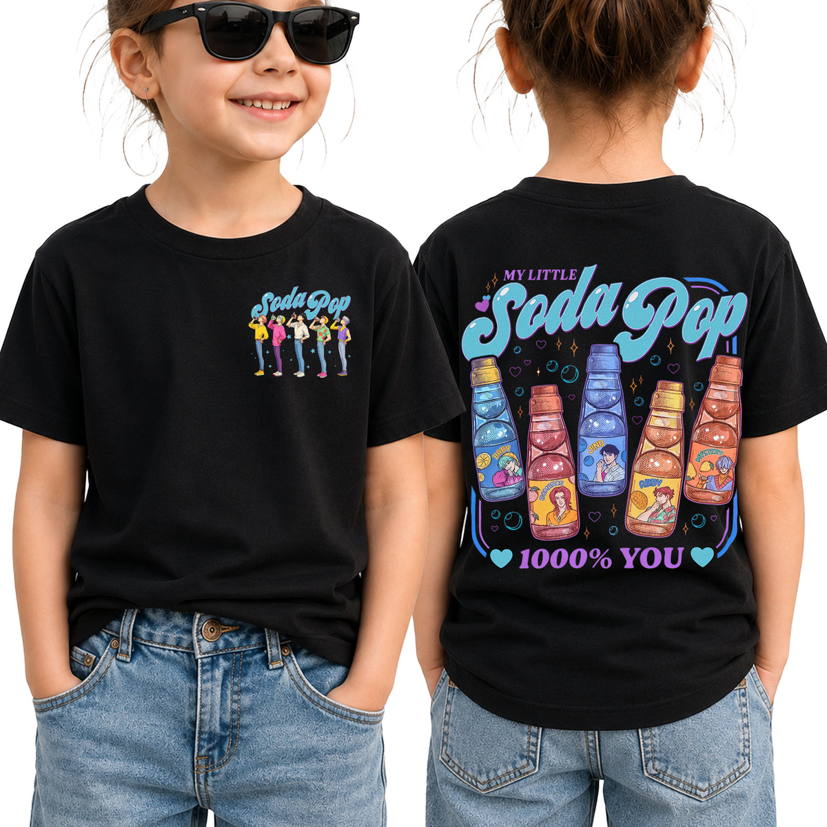 Soda Pop 2 Sided DTG Print Graphic Youth Shirt Sweatshirt Hoodie Unisex Saja Boy Kpop Hunter Fan Art