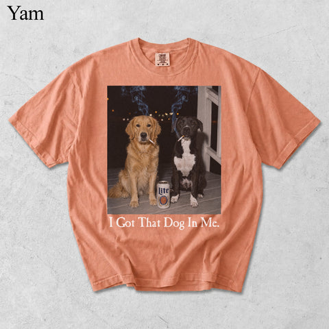 Comfort Colors I Got That Dog In Me Custom Two Pet Portrait Shirt