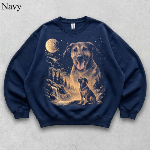 Comfort Colors Custom Pet Photo Howling to The Moon II Vintage Shirt