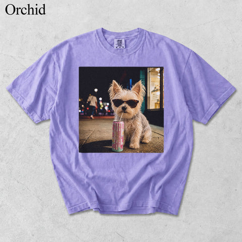 Comfort Colors Custom Pet Drinking Portrait II Shirt