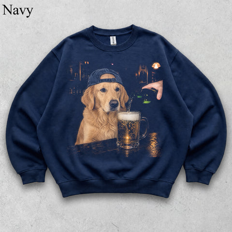 Comfort Colors Custom Pet Photo Drinking Beer Vintage Shirt
