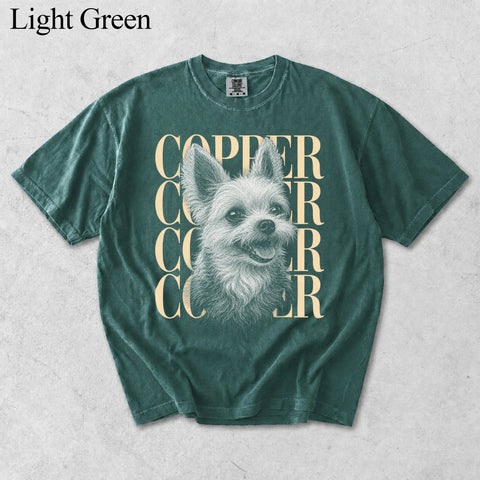 Comfort Colors Custom Pet Photo With Name II Vintage Shirt