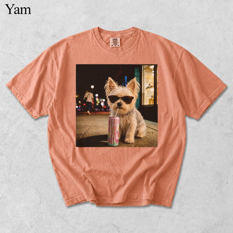 Comfort Colors Custom Pet Drinking Portrait II Shirt