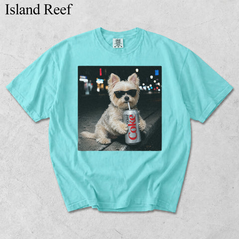 Comfort Colors Custom Pet Drinking Colorful Portrait Shirt