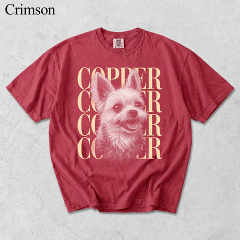 Comfort Colors Custom Pet Photo With Name II Vintage Shirt