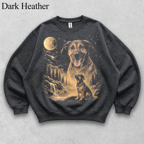 Comfort Colors Custom Pet Photo Howling to The Moon II Vintage Shirt