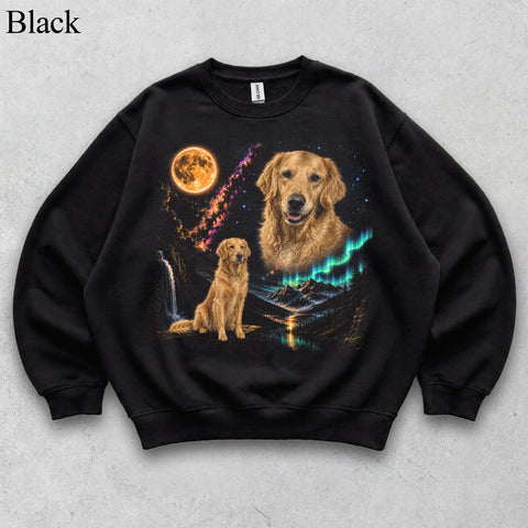 Comfort Colors Custom Pet Photo Aurora Moon Vintage Shirt
