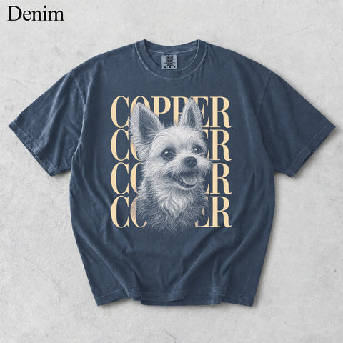 Comfort Colors Custom Pet Photo With Name II Vintage Shirt