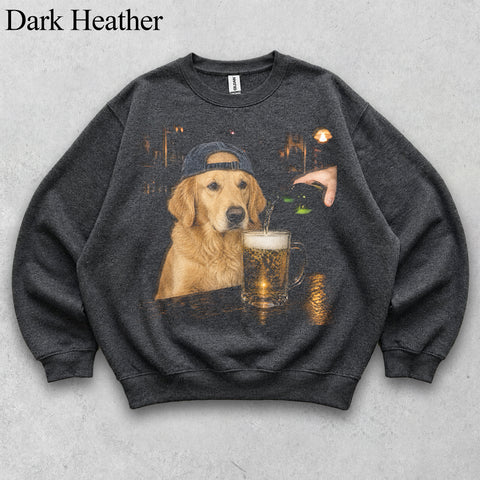 Comfort Colors Custom Pet Photo Drinking Beer Vintage Shirt