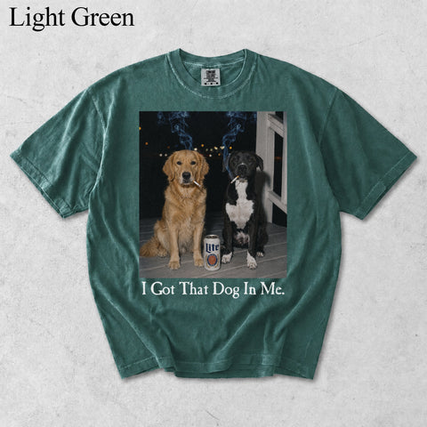 Comfort Colors I Got That Dog In Me Custom Two Pet Portrait Shirt