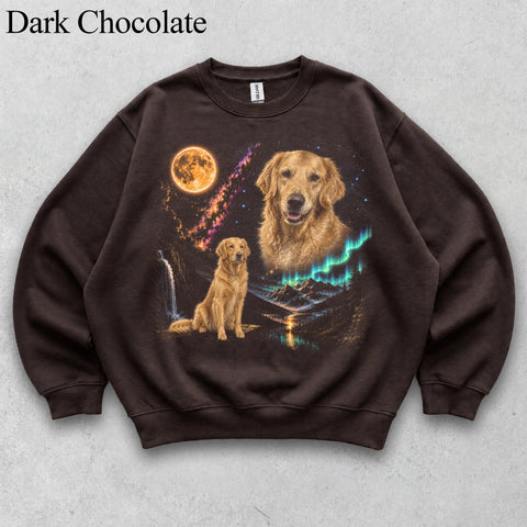 Comfort Colors Custom Pet Photo Aurora Moon Vintage Shirt