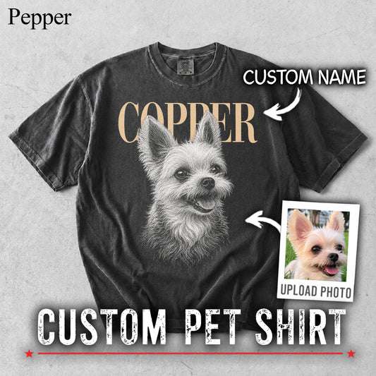 Comfort Colors Custom Pet Photo With Name Vintage Shirt