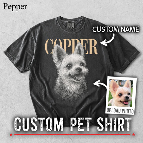 Comfort Colors Custom Pet Photo With Name Vintage Shirt