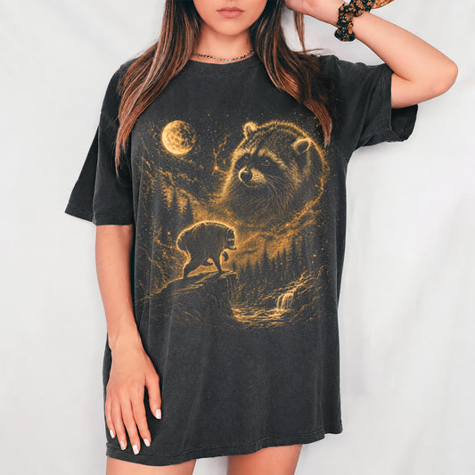 Jimothy Raccoon Moon Shirt, Vintage Seattle Feral Legend Animal Lover Gift