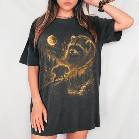 Jimothy Raccoon Moon Shirt, Vintage Seattle Feral Legend Animal Lover Gift