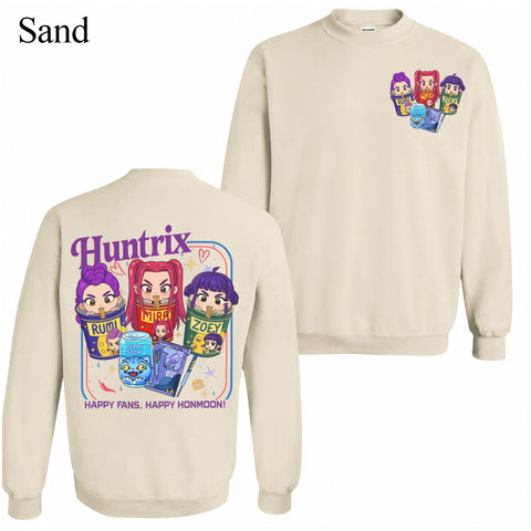 Ramen Huntrix 2 Sides Graphic DTG Print Graphic Youth Shirt Sweatshirt Hoodie Unisex Saja Boy Kpop Hunter Fan Art