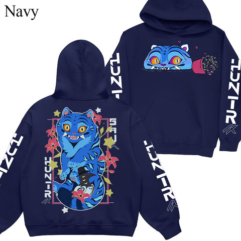 Limited Cute Derpy Tiger And Bird Sleeves Youth Hoodie Sweatshirt Unisex Kpop Hunter Graphic Fan Art