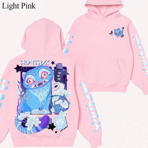 Limited V2 Cute Derpy Tiger And Bird Sleeves Youth Hoodie Sweatshirt Unisex Kpop Hunter Graphic Fan Art