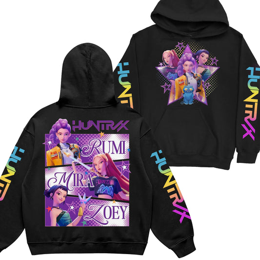 Limited Huntrix Girl Sleeves Youth Hoodie Sweatshirt Unisex Kpop Hunter Graphic Fan Art