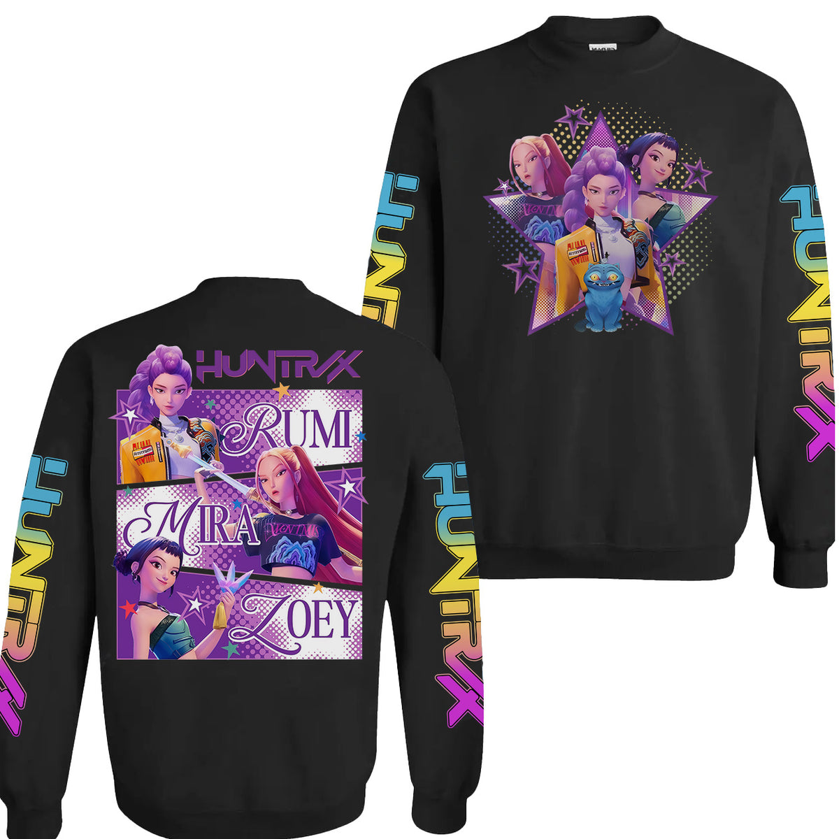Limited Huntrix Girl Sleeves Youth Hoodie Sweatshirt Unisex Kpop Hunter Graphic Fan Art