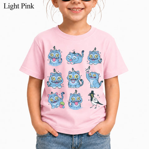 V3 Cute Derpy Tiger And Bird DTG Print Graphic Youth Shirt Sweatshirt Unisex Kpop Hunter Fan Art