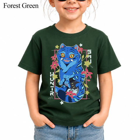 Cute Derpy Tiger And Bird DTG Print Graphic Youth Shirt Sweatshirt Unisex Kpop Hunter Fan Art