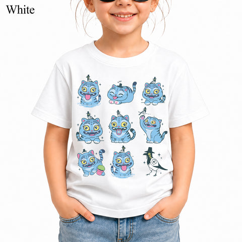 V3 Cute Derpy Tiger And Bird DTG Print Graphic Youth Shirt Sweatshirt Unisex Kpop Hunter Fan Art