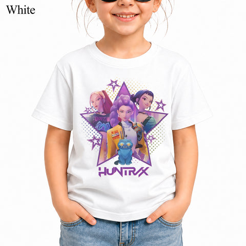 Huntrix Girl DTG Print Graphic Youth Shirt Sweatshirt Unisex Kpop Hunter Fan Art