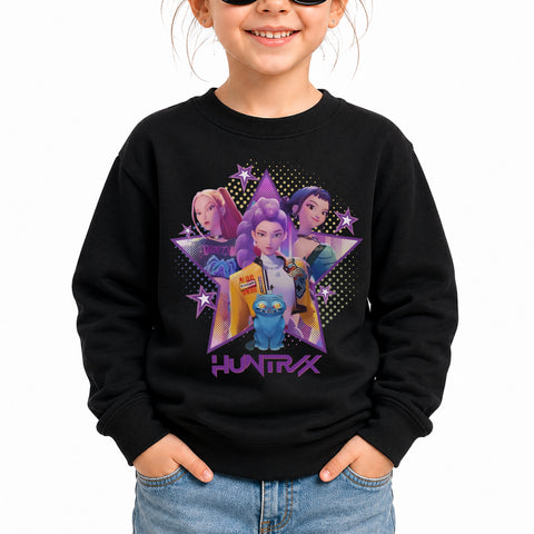 Huntrix Girl DTG Print Graphic Youth Shirt Sweatshirt Unisex Kpop Hunter Fan Art