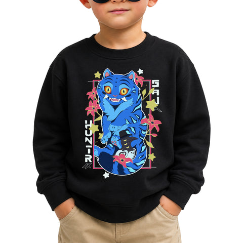 Cute Derpy Tiger And Bird DTG Print Graphic Youth Shirt Sweatshirt Unisex Kpop Hunter Fan Art