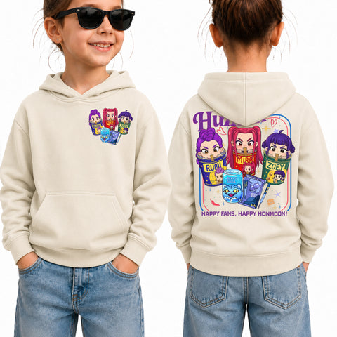 Ramen Huntrix 2 Sides Graphic DTG Print Graphic Youth Shirt Sweatshirt Hoodie Unisex Saja Boy Kpop Hunter Fan Art