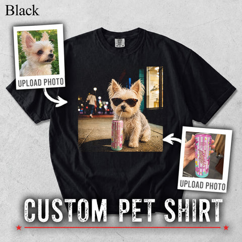 Comfort Colors Custom Pet Drinking Portrait II Shirt